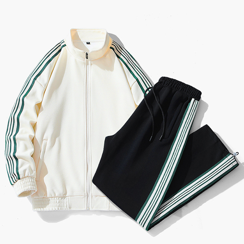 Men's Clothing New spring and autumn sports suits loose couple style, versatile sweatshirt jacket, casual trousers, trendy brand two piece suit