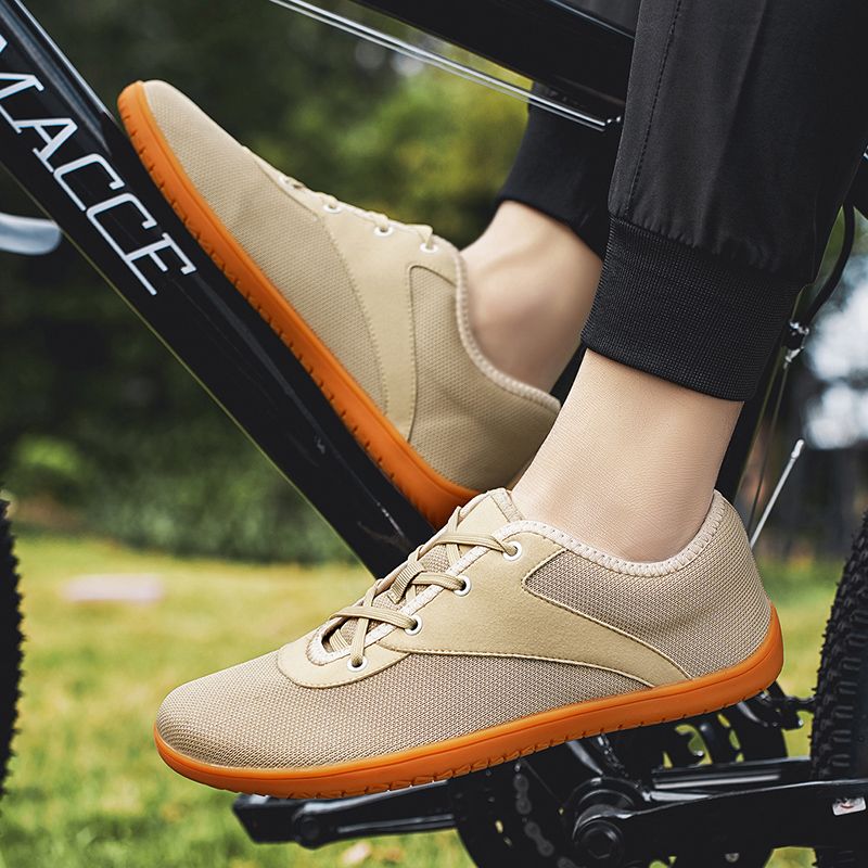 Barfotsneakers for voksne, crosstrainer, tåboks, brede, minimalistiske herresko med null droppsåle, avslappet strikkesko, stor størrelse_voghion.com