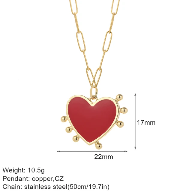 Sød hjerte sol halskæde til kvinder guld farve rustfrit stål lange kæder måne stjerne boho kvindes vedhæng halskæder choker_voghion.com