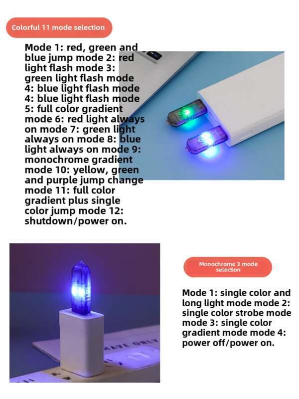 Lumină ambientală USB pentru mașină, consumabile auto, mini decorațiune portabilă colorată, iluminare LED pentru casă și dormitor, lumină de noapte_voghion.com