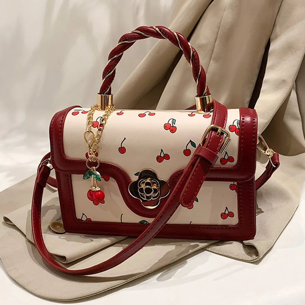 Totes Dames Kersen Schoudertas Verstelbare Band Zoete Crossbody Veelzijdige Mode Tote Handtas Vrouwelijke Dagelijkse Reis_voghion.com