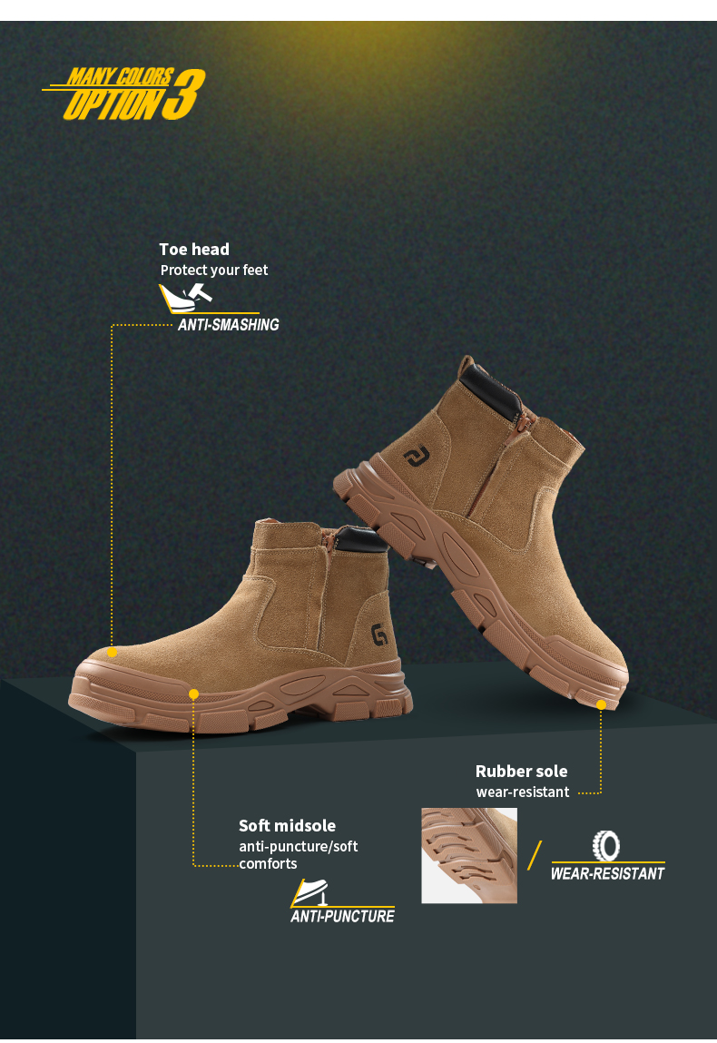 Scarpe antinfortunistiche GUYISA, scarpe da saldatura, resistenti al calore 5063 39-45_voghion.com