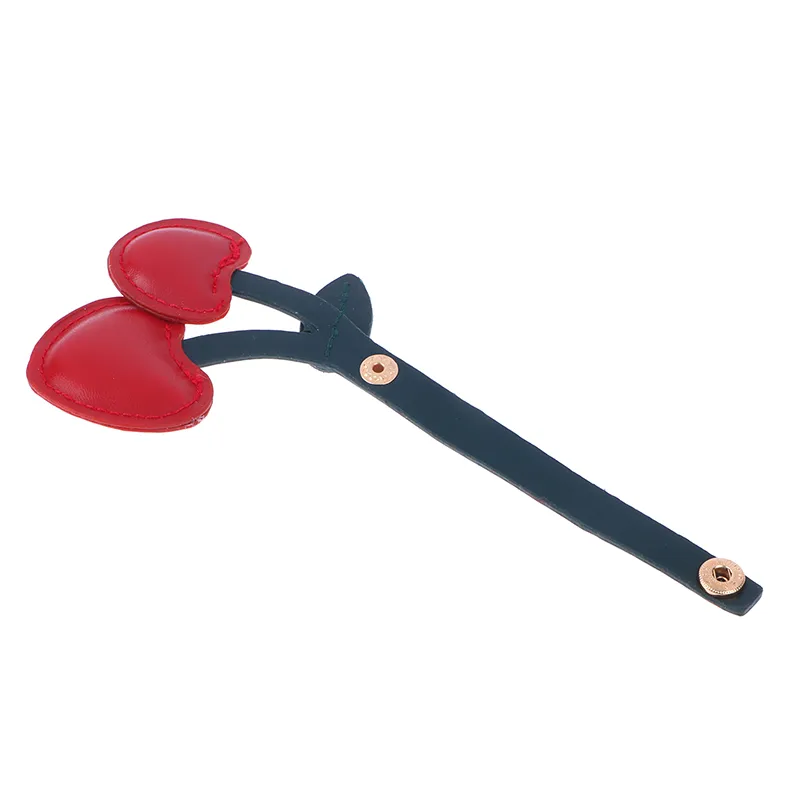Portachiavi creativo piccolo in stile pastorale a forma di ciliegia, in pelle, con frutta, per borsetta, accessori, regalo kawaii per ragazze e donne._voghion.com