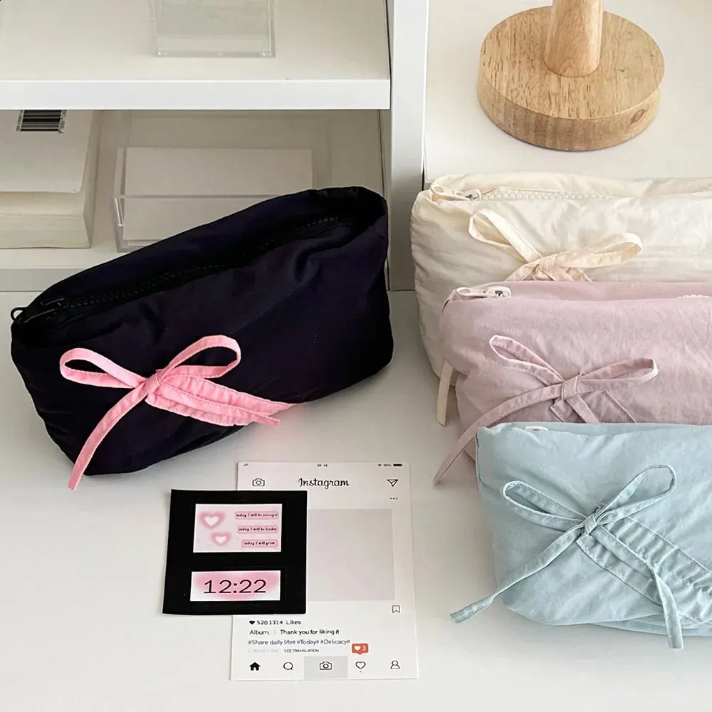 Trousse à crayons à fermeture éclair pour maquillage, trousse de voyage portable pour fournitures scolaires et papeterie_voghion.com