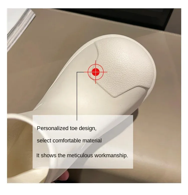 Módní dámské úzké roztomilé venkovní nepromokavé holínky s tlustou podrážkou z EVA, jednoduché a praktické 241031_voghion.com