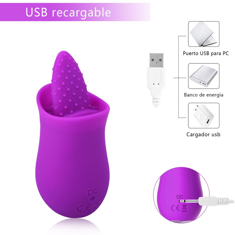 Kvinde Tina slikker USB-opladning honning tunge vibrator klitoris stimulation kvindelig onani nyt produkt_voghion.com