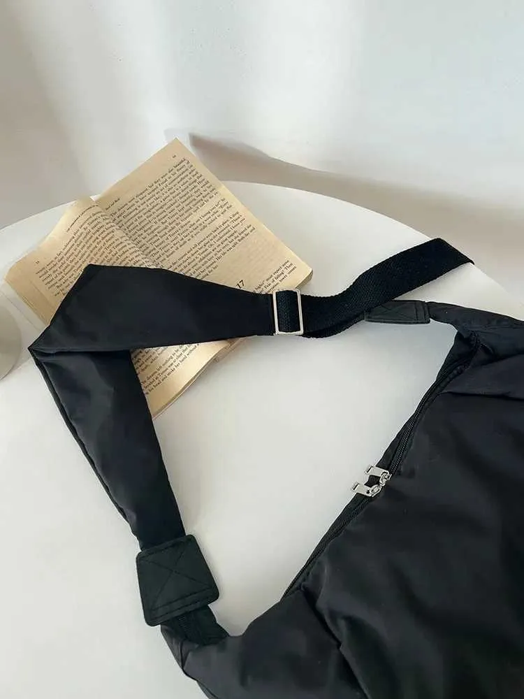 Crossbody Puszyste Płócienne Buty Duża Pojemność Casual Sportowa Torebka Damska Podróżna Szkoła Torba Listonoszka Y241109_voghion.com