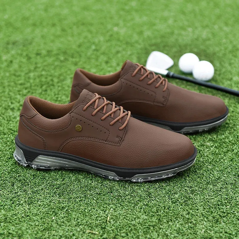 Αδιάβροχα παπούτσια Golfer Sport Man Ankle Golf Sneaker Είδη παπουτσιών γκολφ Παπούτσια γκολφ Αντιολισθητικά άνετα παπούτσια για περπάτημα μαύρο 240_voghion.com