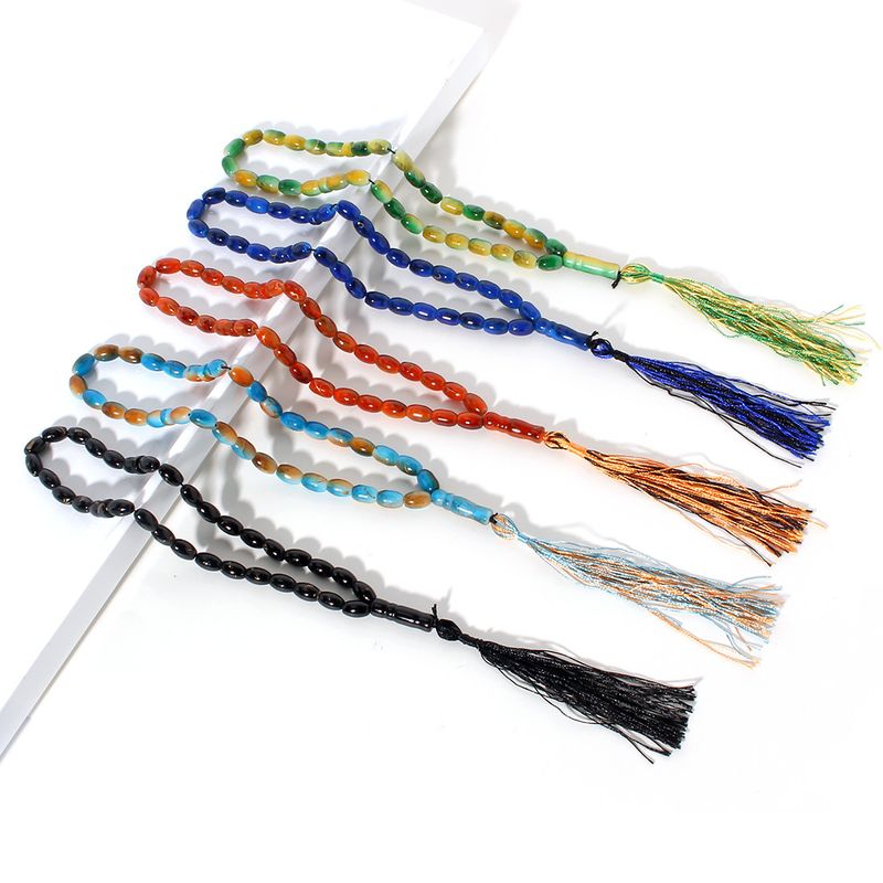 Bracciale con perle di preghiera musulmane ovale bicolore_voghion.com