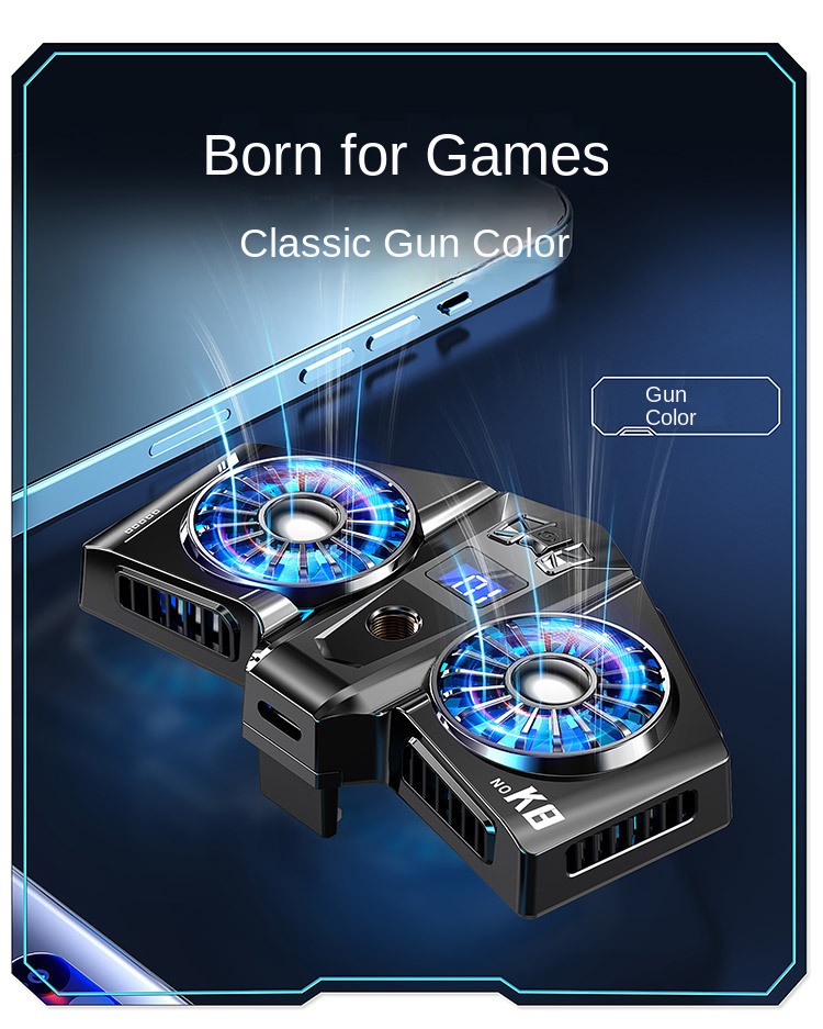 Universal Mini Mobiltelefon Kylfläkt Kylare Turbo Hurricane Game Kylare Mobiltelefon Cool Kylfläns för IPhone/Samsung/Xiaomi_voghion.com