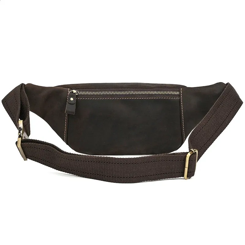 Herren Brusttaschen Crossbody Schulter Mann Männliche Leder Taille Pack SG Tasche Für Outdoor-Sport Gürteltasche Klein 240924_voghion.com