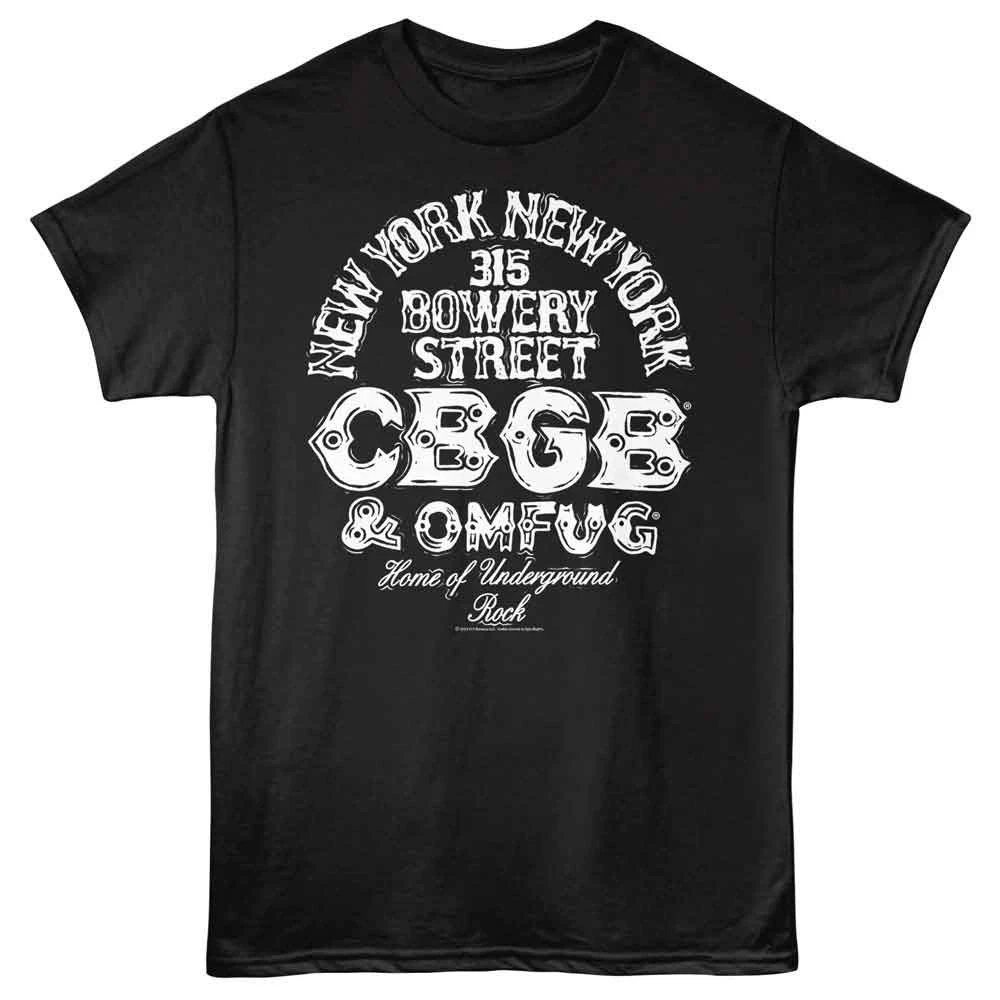 Cbgb Logo Und Adresse T-shirt Für Damen Und Herren Schwarz_voghion.com