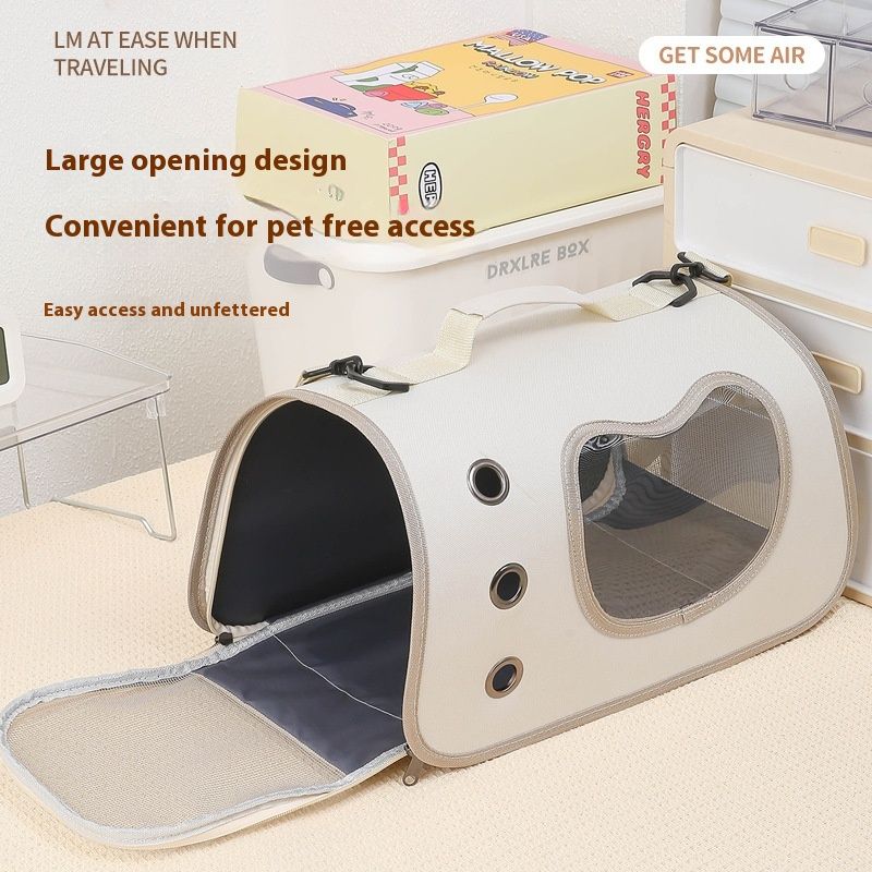 Haustiertasche, tragbare Tasche zum Ausgehen, Umhängetasche fürs Auto, kleine Hunde, atmungsaktiv, große Kapazität,_voghion.com