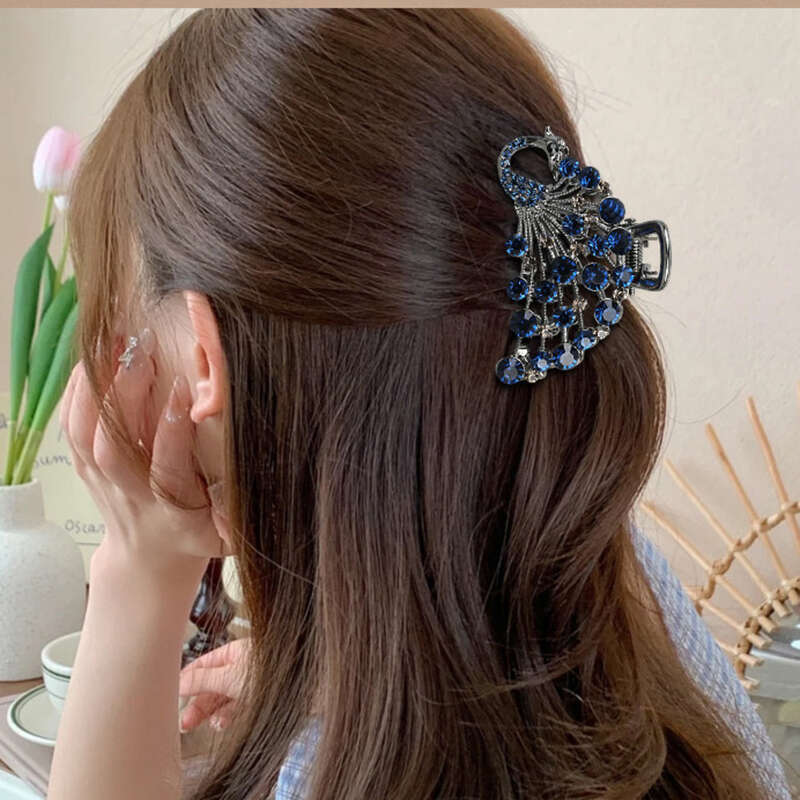 Hårklämma med strass elegant sommaraccessoar för kvinnor_voghion.com