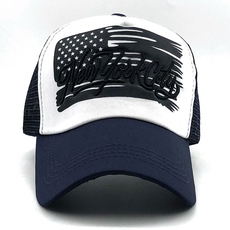 Unisex gewaschene Baumwolle Welle bestickt Welle Baseball machen alte Ente Kappe Frühling Sommer Outdoor Hut für Damen_voghion.com