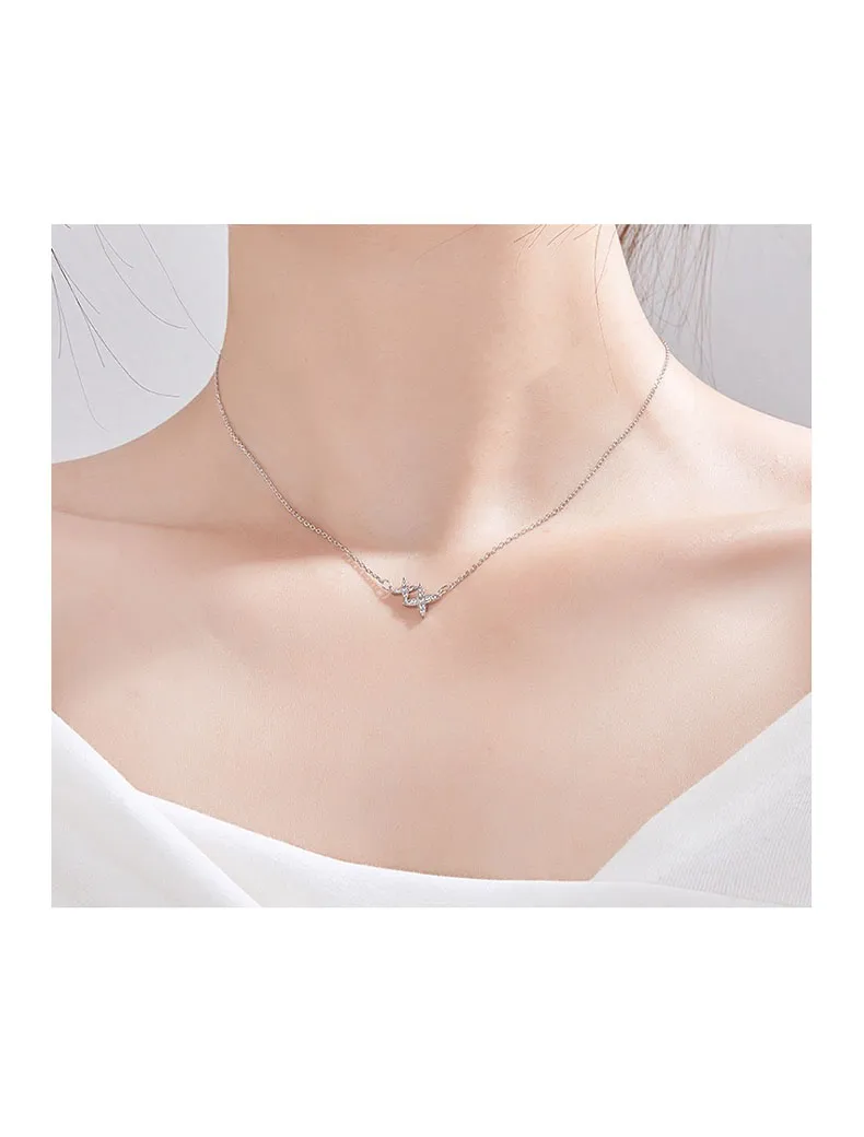Κολιέ μενταγιόν Xxixx Sterling Sier Shiny Star Zircon Κολιέ Γούρι Γυναικεία Κοσμήματα Γάμου και Πάρτι Σχεδιασμός Δημιουργικού Στυλ_voghion.com