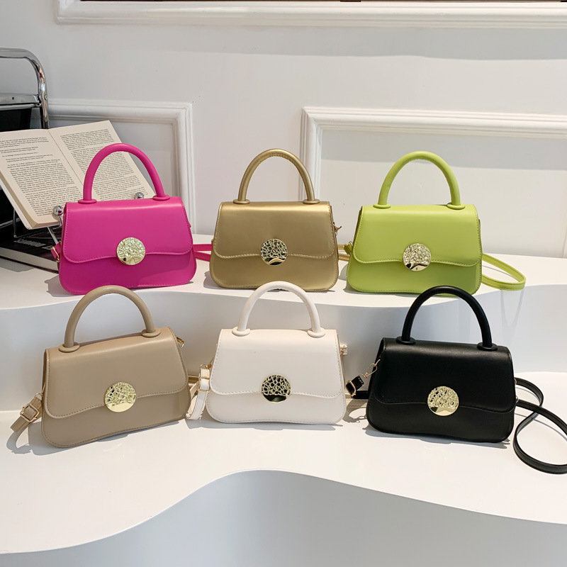 Women's Tide 2024 Fashion Style Simple Solid Color Handbag Spring Multi color Fashionable Handheld Crossbody Bag_voghion.com