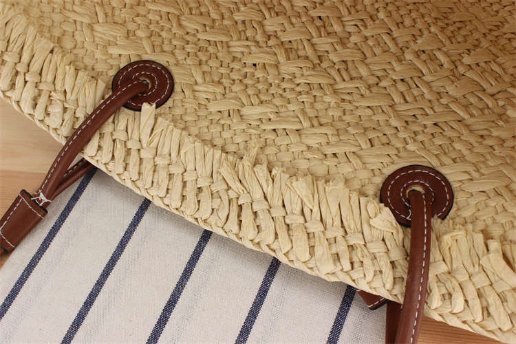 Neue mit großer Kapazität eine Schulter, europäische und amerikanische Mode, gewebte Tasche aus Papier für den Summer_voghion.com
