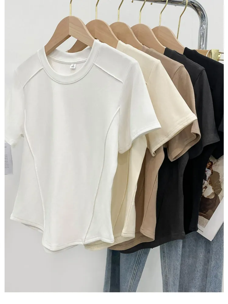 T-shirt uomo a girocollo taglio aderente maniche corte_voghion.com