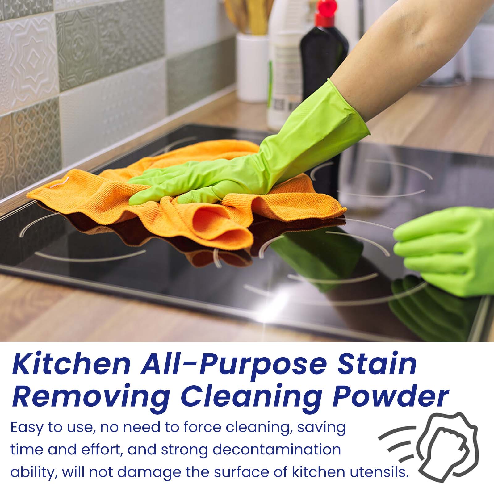 Jaysuing Kitchen All-Purpose Stain Removing Cleaning Powder, Kitchen Stove Oil Cleaning Utensils Rust Removal Stains Dirt Cleaning Agent_voghion.com