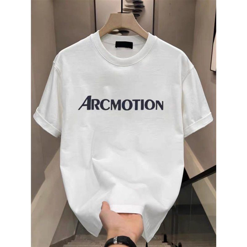boy Men's Pure Cotton Crew Neck T-Shirt Summer New Trend Loose Short Youth Base Casual Half Sleeve_voghion.com