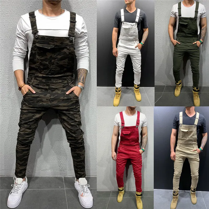 Cool Designer Brand Jeans Man Pants For Men Pocket Denim Overall Jumpsuit Streetwear Sexy Suspender Pant E21_voghion.com