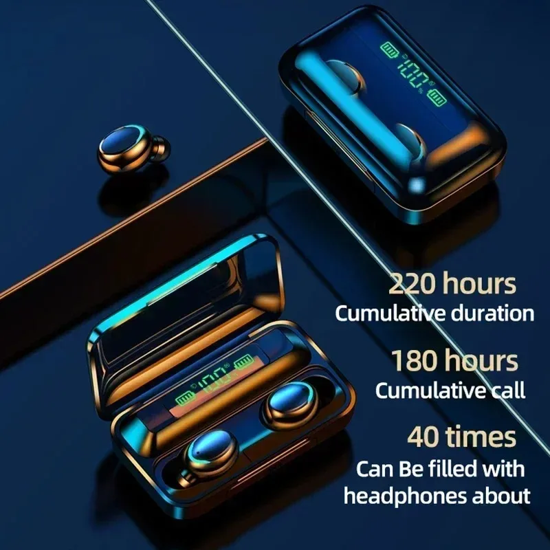 Wireless Bluetooth Earbuds Hifi Stereo Sports Waterproof Headset_voghion.com