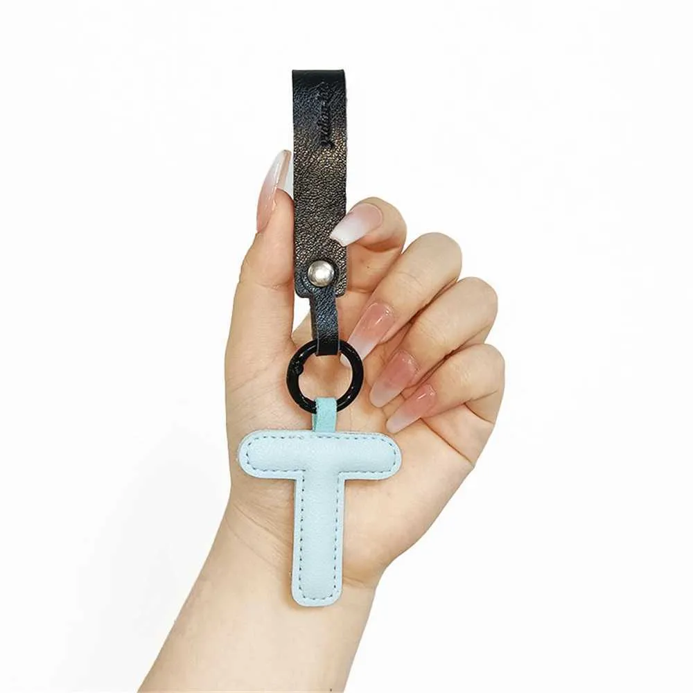 Creative leather English letter keychain pendant decoration phone bag accessories gift Y241121_voghion.com
