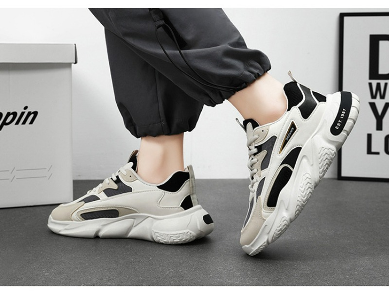 Baskets épaisses en maille respirante pour hommes, chaussures de course à pied, de haute qualité, bout rond, plateforme en caoutchouc, Tenis, nouvelle collection été 2024_voghion.com