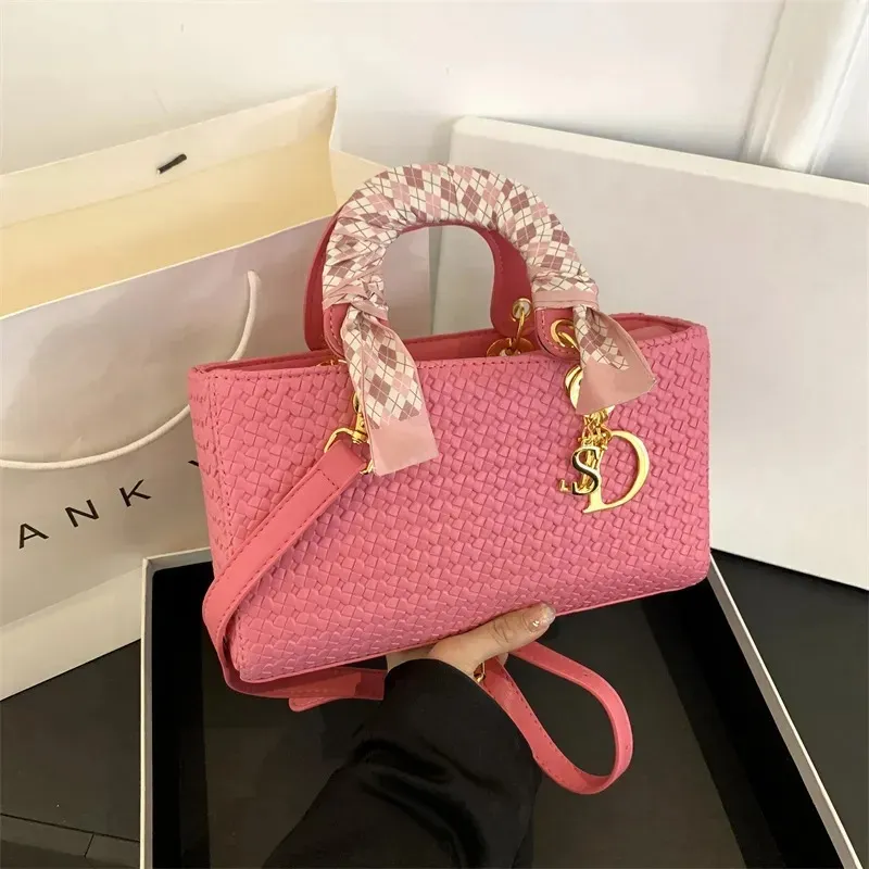 bag Purse 2025 Shell Women Designer New Fashion Commuter Print Shoulder Crossbody Bag Denim Black66_voghion.com