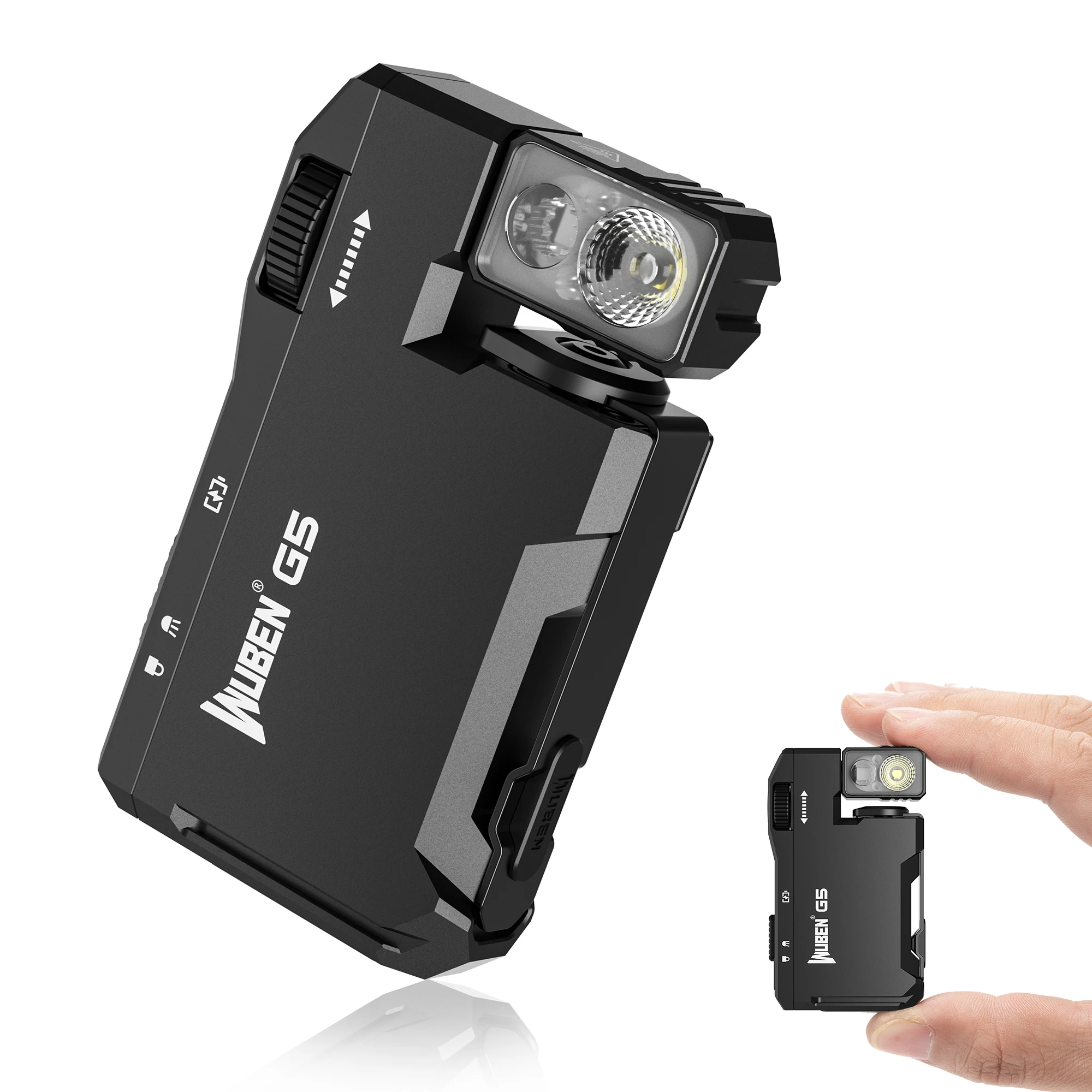 Rechargeable Edc Flashlight With Rgb Light And Dual Source Beam_voghion.com