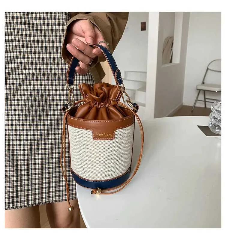 Damen Umhängetasche Cyder PU Leder Bucket Crossbody Bag Lässige Drstring Handtaschen Geldbörse für Reisen Shoppin241104_voghion.com