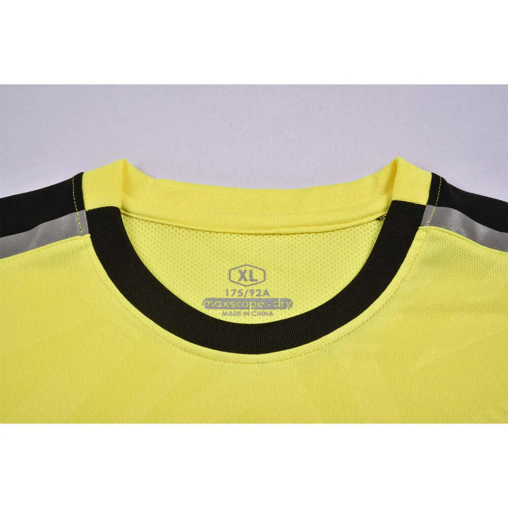 2025 Professionele Heren Scheidsrechter Uniformen Voetbal Voetbalshirts Shirts Zakken Rechter Korte Mouw Teamshirt Sportkleding_voghion.com
