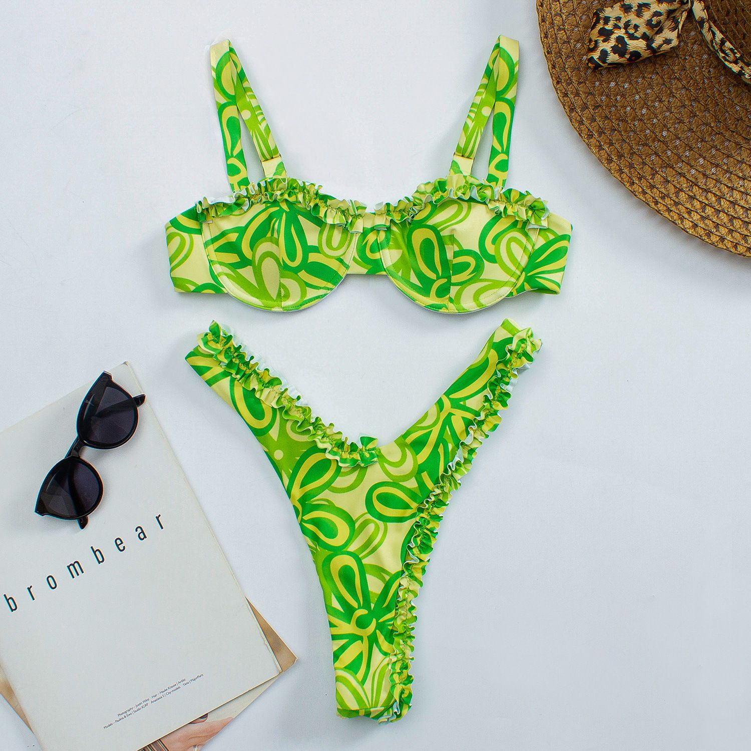 Damen Sexy Spitzenbikini Bikini Damen Split Badeanzug_voghion.com