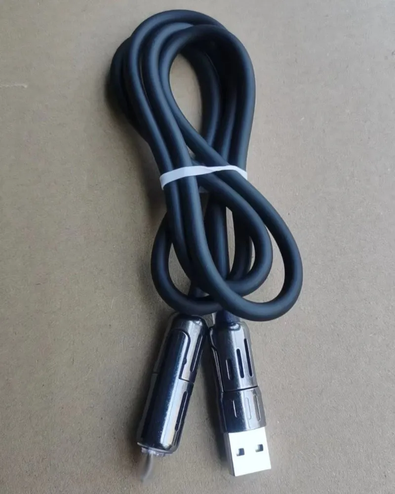 4-In-1 Super Fast Charging With Colorful Breathing Light Type-C Silicone Mobile Phone Data Cable_voghion.com