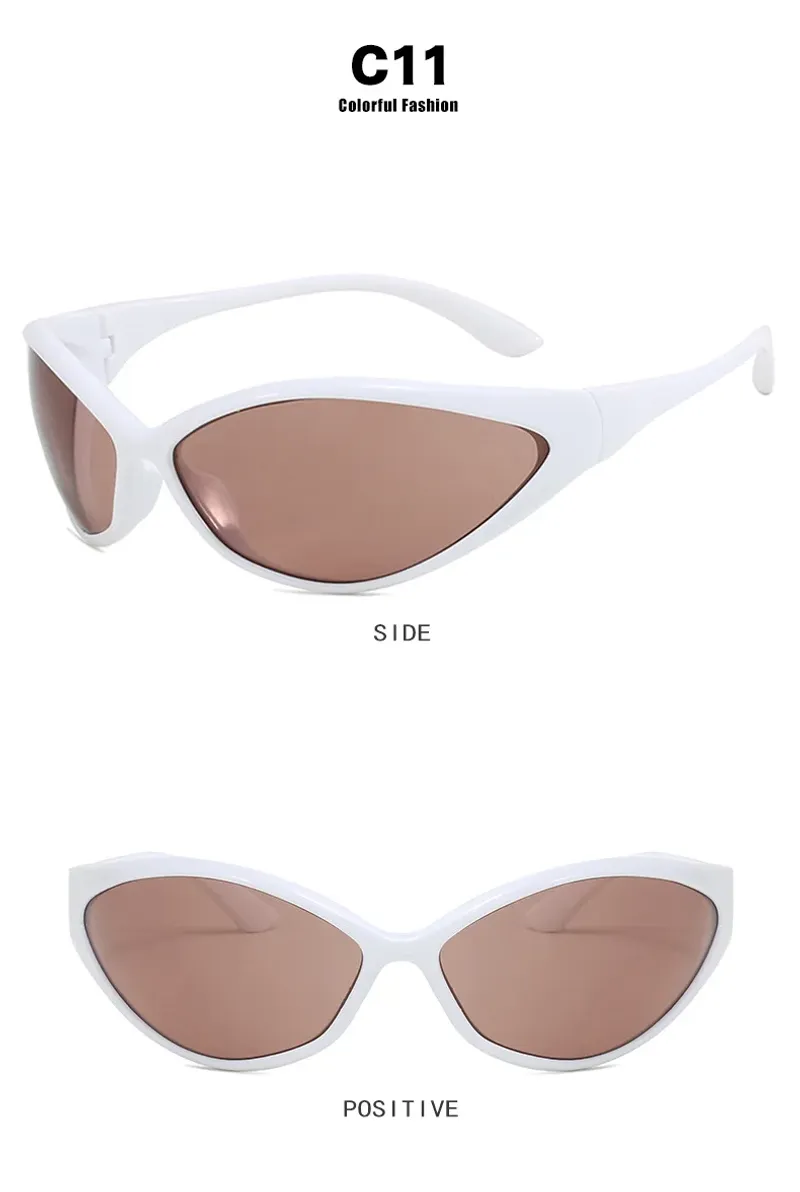 Ochelari de soare Y2K de designer de brand Sport ochelari de soare pentru femei pentru bărbați Vintage Punk ochelari de soare Future Riding Steampunk ochelari_voghion.com