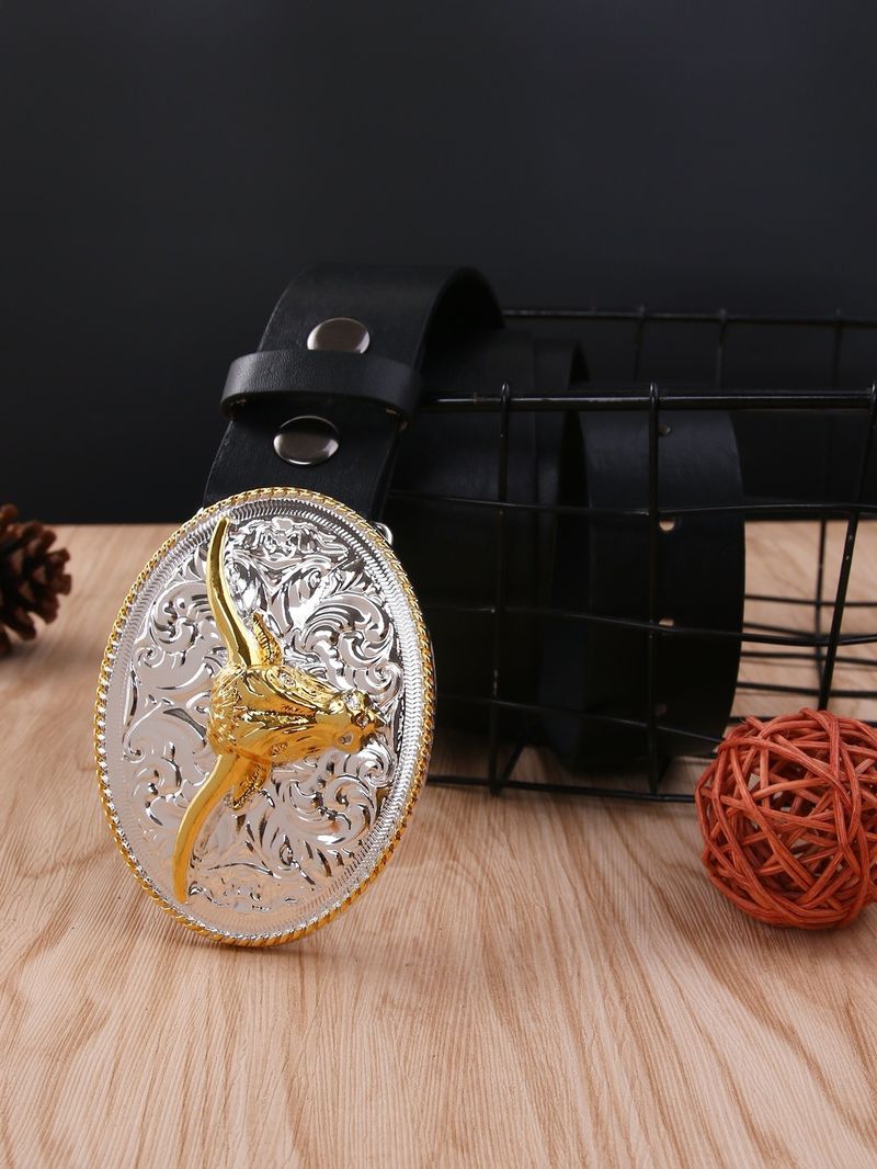 Ceinture en cuir gothique punk Y2k pour hommes et femmes, boucle en métal, sangle de taille, styliste, pantalon en jean, décorative_voghion.com