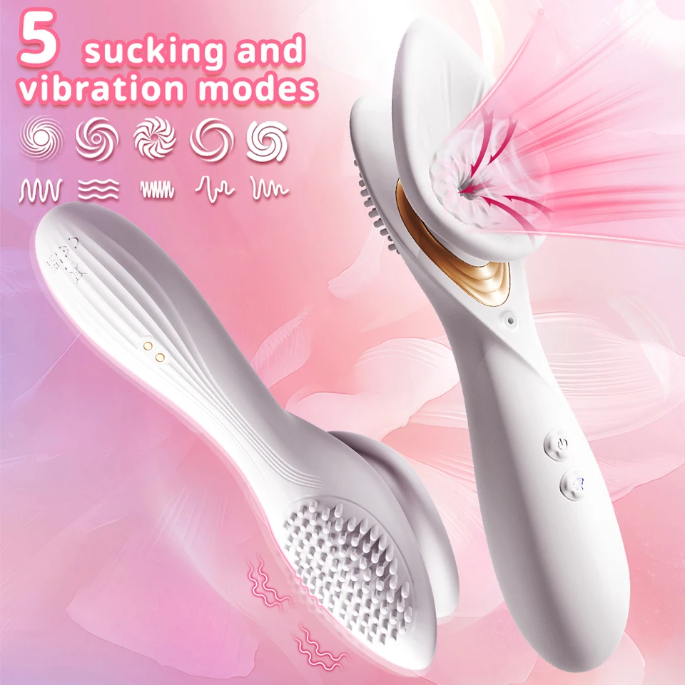 Leistungsstarker 2-in-1 Saugvibrator Für Klitoris Und Brustwarzen_voghion.com