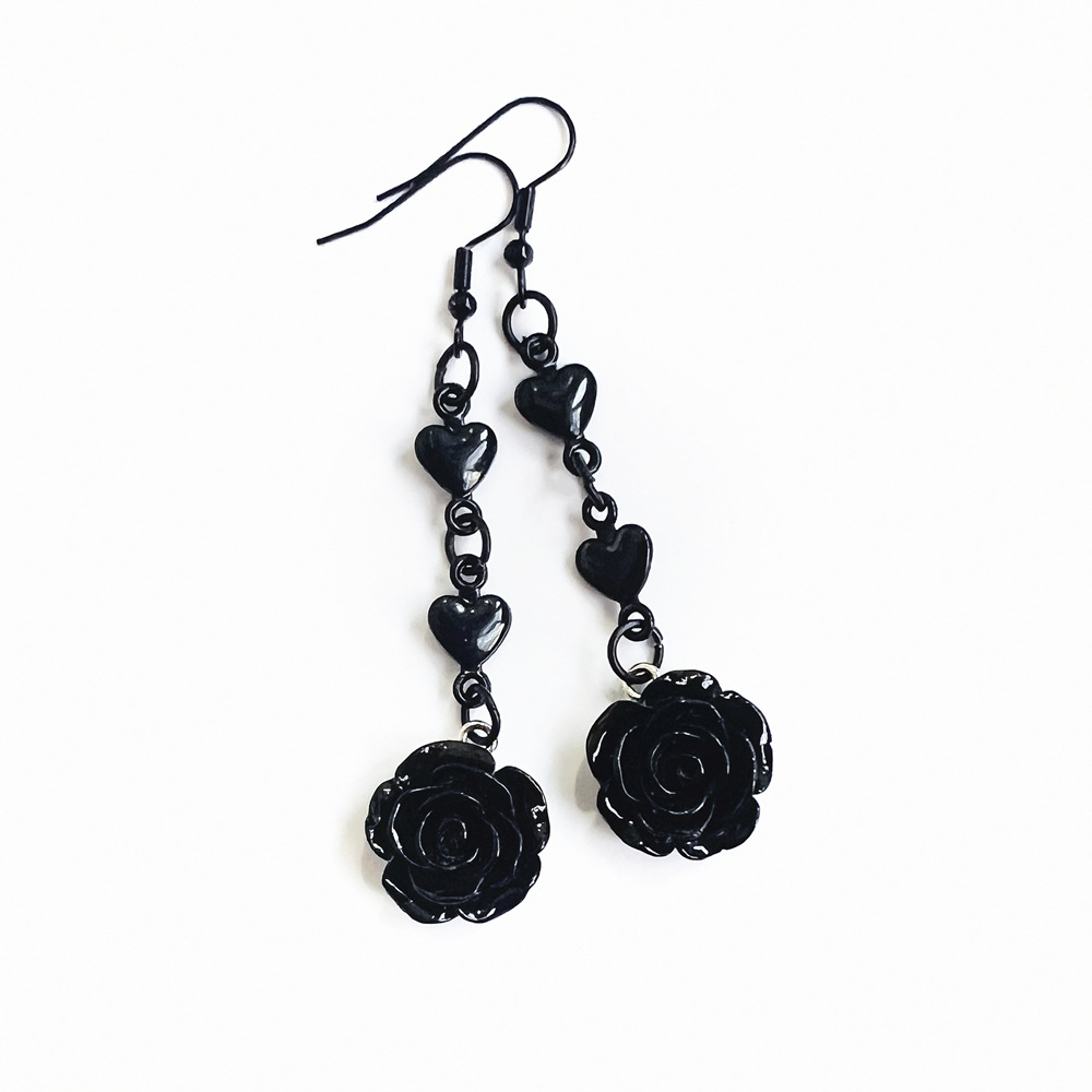 Earrings Gothic snake earrings falling mark set Lucifer Satan snake Gothic vampire classic rock jewelry_voghion.com
