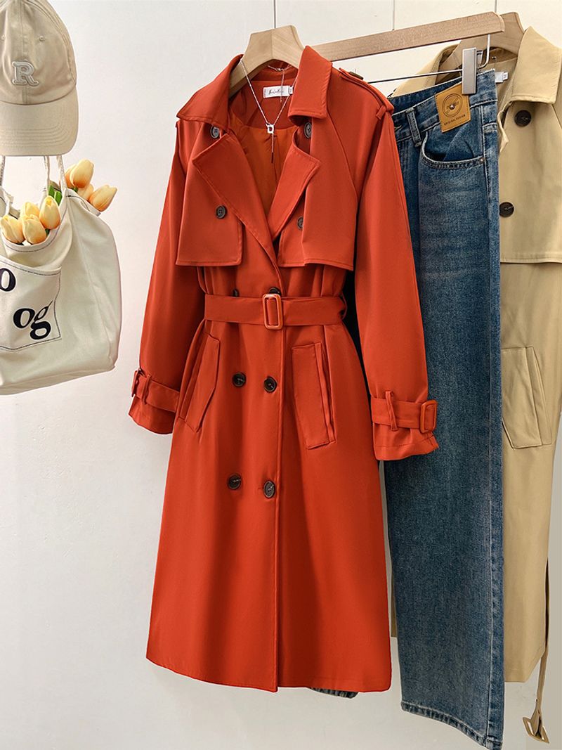 Dámské oblečení, britský styl, středně dlouhý trenčkot pro ženy, nové modely letos, oblíbené, malé, temperamentní, všestranné_voghion.com