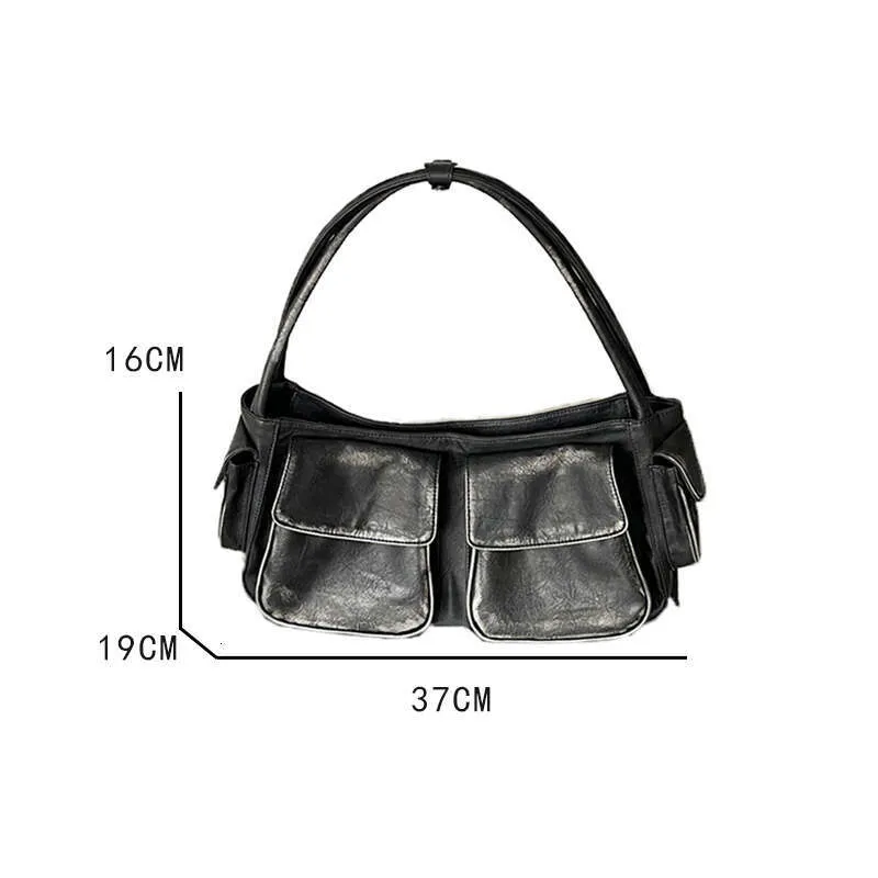 Vintage Y2k Women's Underarm Designer Large Capacity Handbag Wallet New Motorcycle and Bicycle Multi Pocket Shoulder_voghion.com