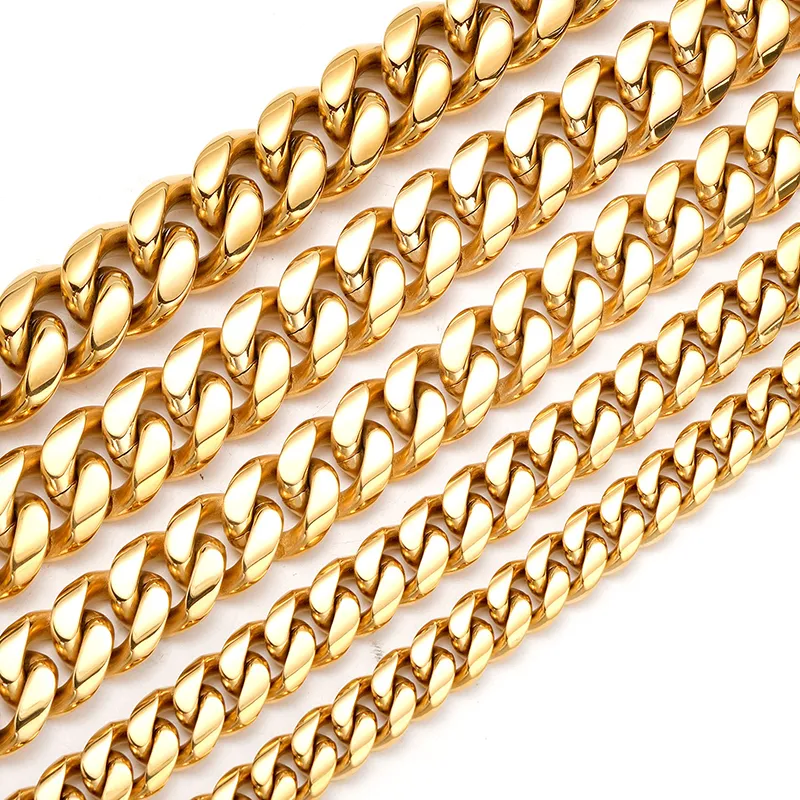 Miami kubai link designer férfi karkötő 12 mm-es és 14 mm-es széles arany lánc mikroberakásos moissanit gyémánttal csatban rapper csípődíszítéssel_voghion.com