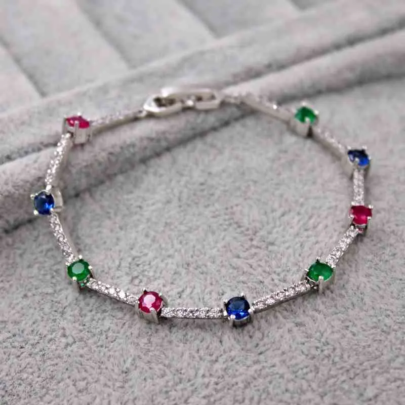 Jewelry Accessories Fashion Bracelets for Women Wedding Anniversary Birthday Gift Gold Color Red Green Zircon_voghion.com