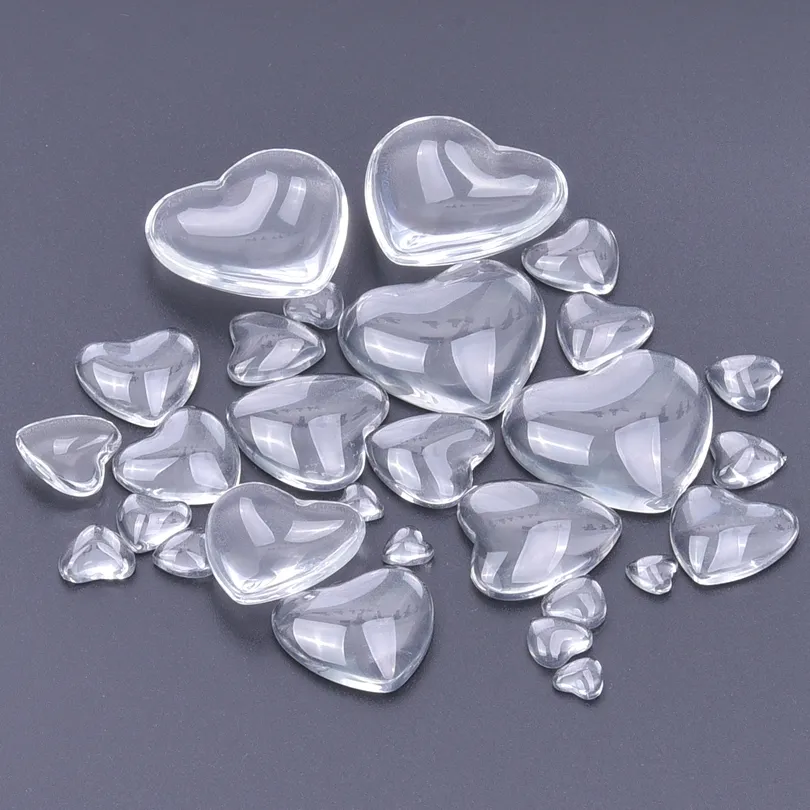 Cabochons cœur en verre pour colliers et création de bijoux_voghion.com