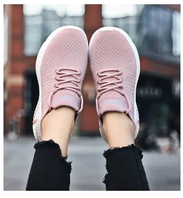 New Couple Shoes Walking Running Shoes Flying Weaving U + MD Sole Large Size 36-45_voghion.com