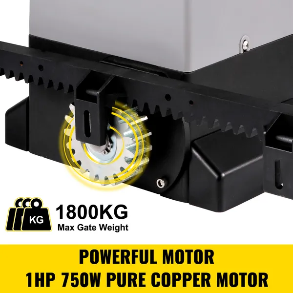 Sliding Gate Opener, 1800 KG 8 M, Automatic Sliding Gate With 4 Remote Controllers & APP Control, Electric Rolling_voghion.com