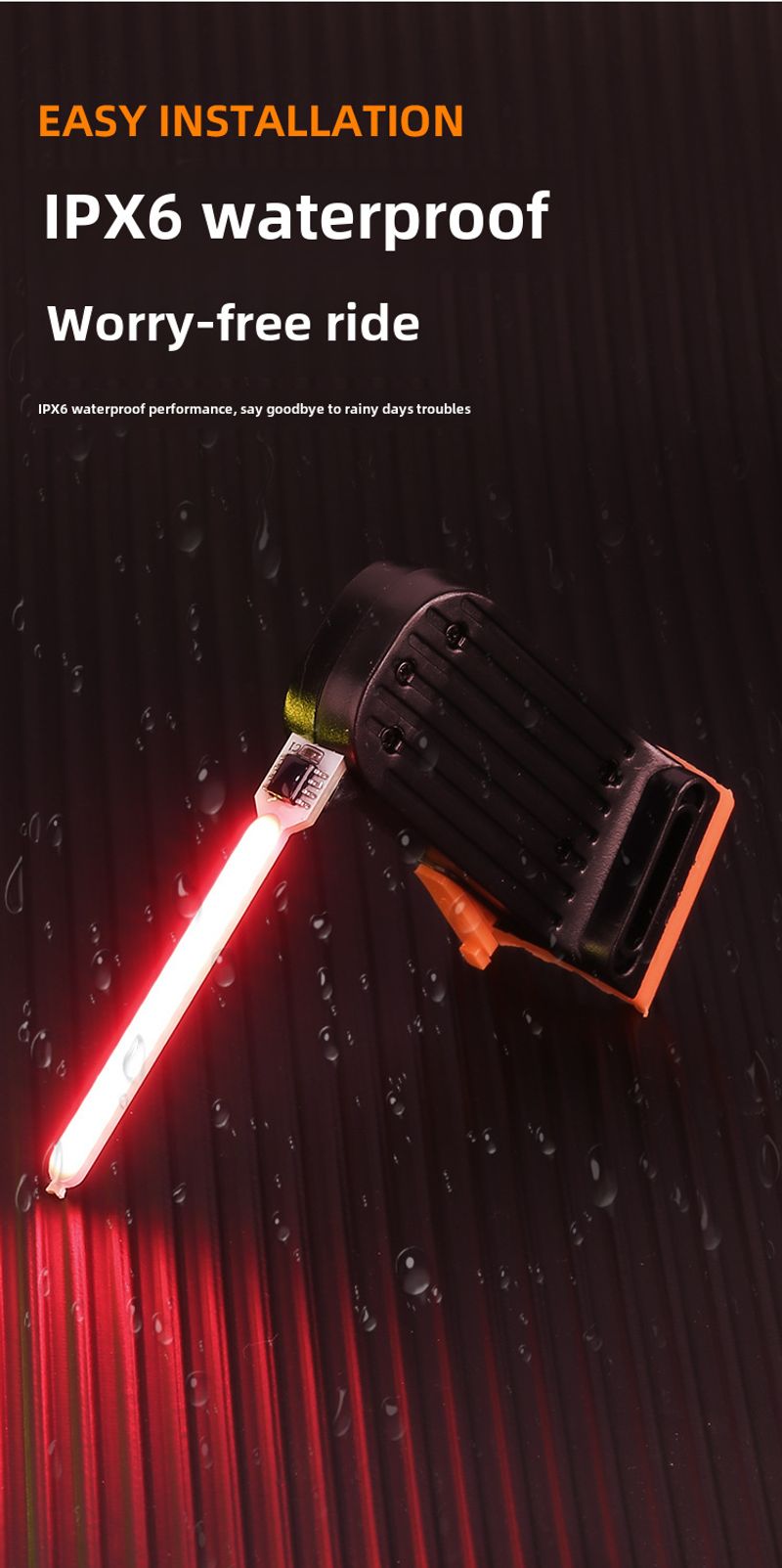 Éjszakai kerékpáros vízipilóta hátsó lámpák Éjszakai lovaglásbiztonság Mountain Bike Magas figyelmeztető lámpa_voghion.com