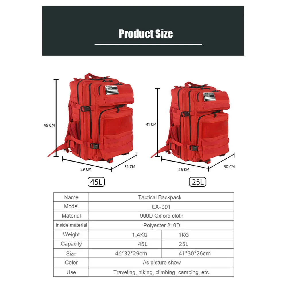25L/45L Mode Outdoor Bapa Männer Camouflage Molle Assault Frauen Rot Rosa Tasche Jagd Camping Wandern Zubehör_voghion.com