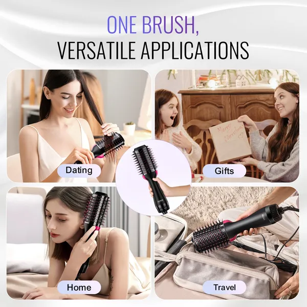 VEVOR Hair Blow Dryer Brush Ionic Hair Dryer And Styler With 2.95' Oval Barrel_voghion.com