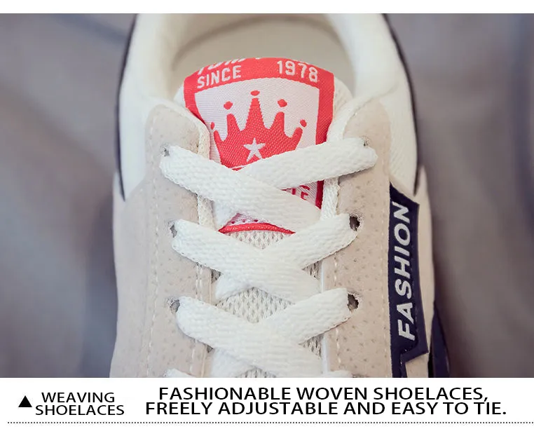 waffle Νέα καλοκαιρινά casual mesh κορεάτικη έκδοση unisex μικρά λευκά αναπνεύσιμα αθλητικά παπούτσια Lhshoe_voghion.com